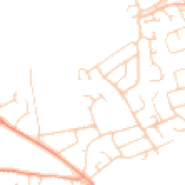 Daytime road noise heatmap for SO41 8JB