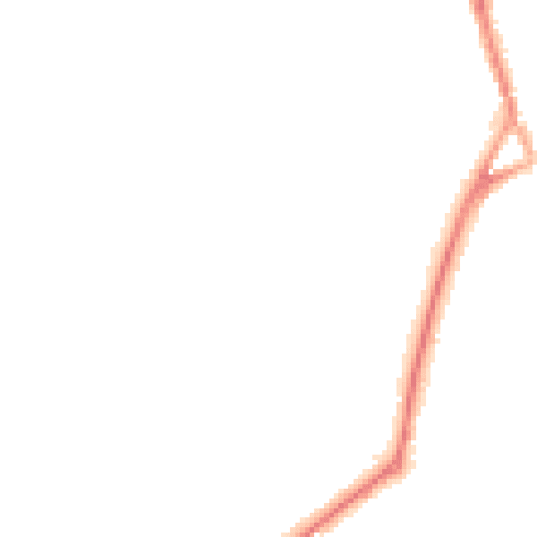 Night-time road noise heatmap for SO41 8JE