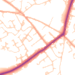 Daytime road noise heatmap for SO41 8QH