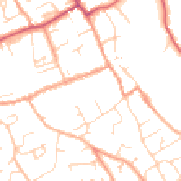 Daytime road noise heatmap for SO41 9AD