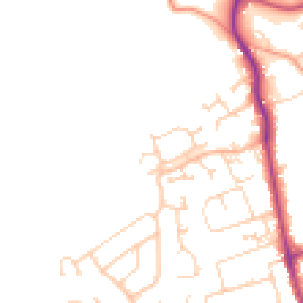 Daytime road noise heatmap for SO41 9DP