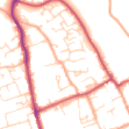 Daytime road noise heatmap for SO41 9ER