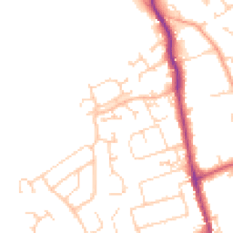 Daytime road noise heatmap for SO41 9LW