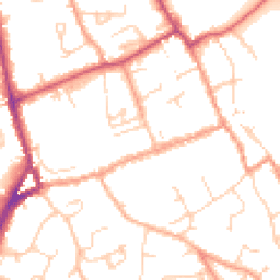 Daytime road noise heatmap for SO41 9NW