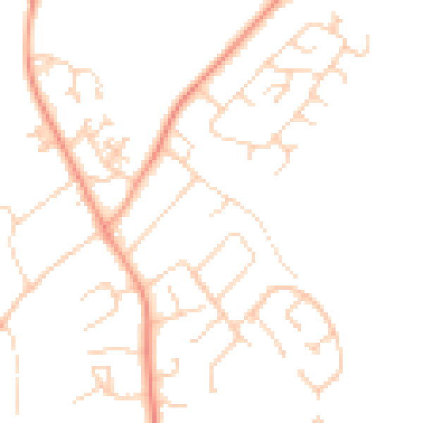 Daytime road noise heatmap for SO45 1AP