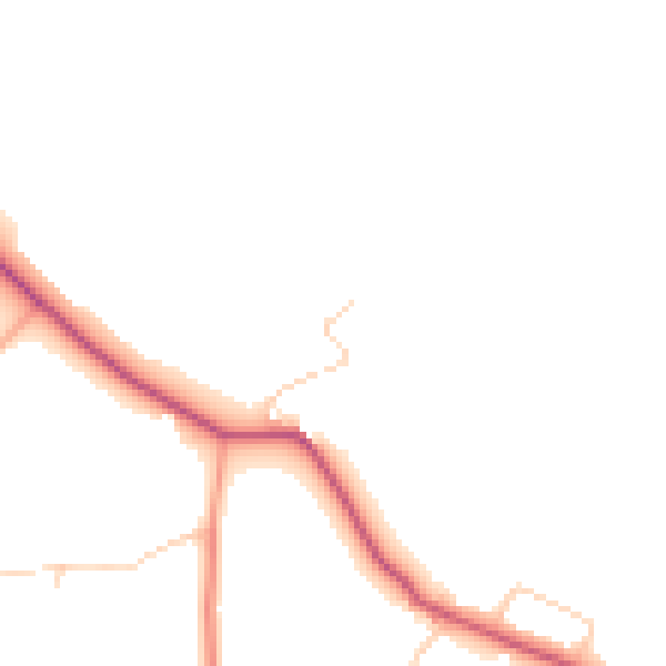 Daytime road noise heatmap for SO45 1BD
