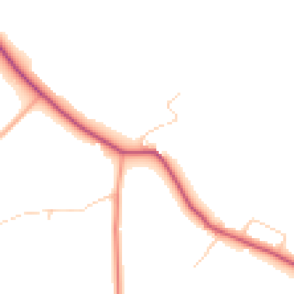 Daytime road noise heatmap for SO45 1BE