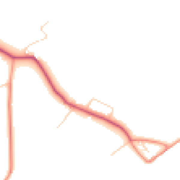Daytime road noise heatmap for SO45 1BH