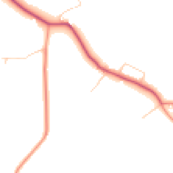 Daytime road noise heatmap for SO45 1BJ