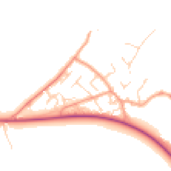 Daytime road noise heatmap for SO45 1DA