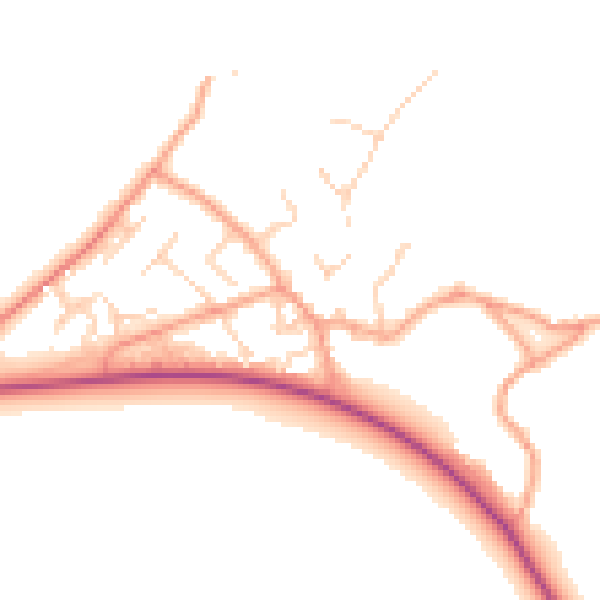 Daytime road noise heatmap for SO45 1DF