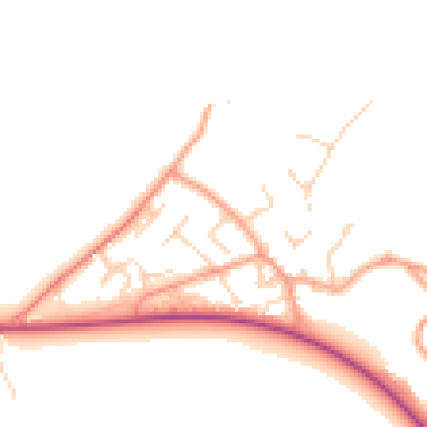 Daytime road noise heatmap for SO45 1DH