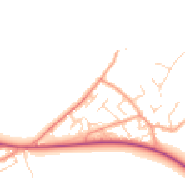 Daytime road noise heatmap for SO45 1DL