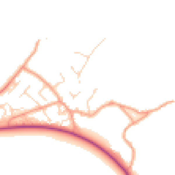 Daytime road noise heatmap for SO45 1DP