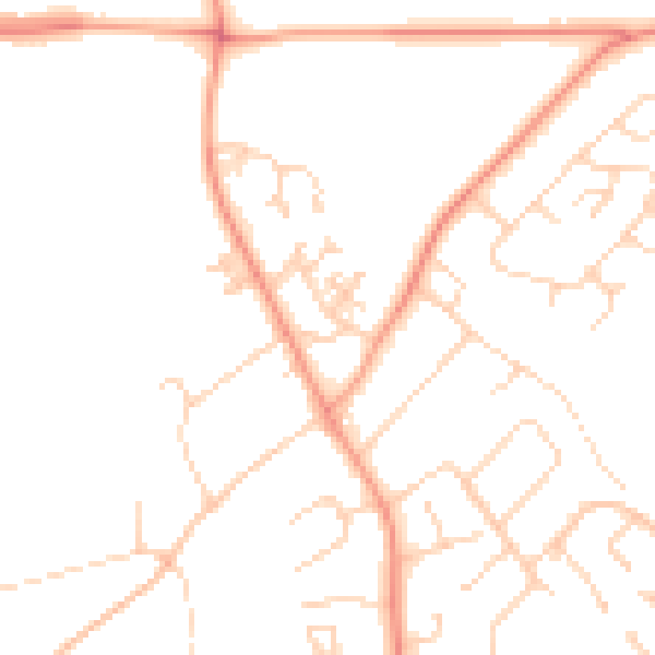 Daytime road noise heatmap for SO45 1DQ