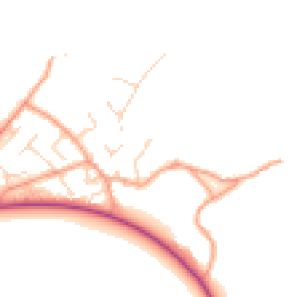 Daytime road noise heatmap for SO45 1DR