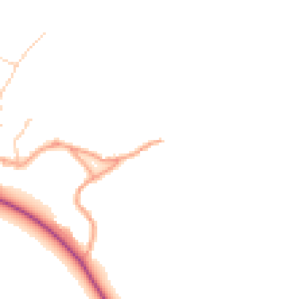 Daytime road noise heatmap for SO45 1DT