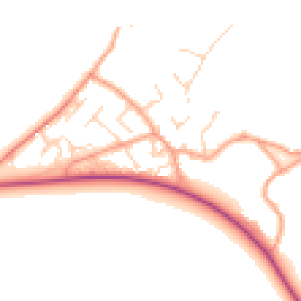 Daytime road noise heatmap for SO45 1DX