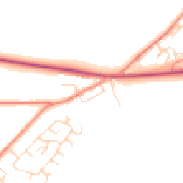 Daytime road noise heatmap for SO45 1ED
