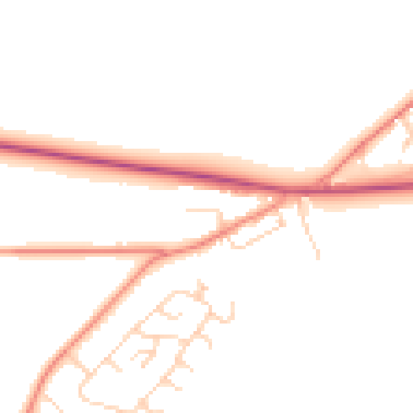 Daytime road noise heatmap for SO45 1EF