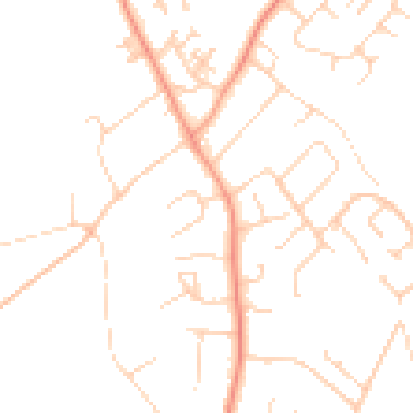 Daytime road noise heatmap for SO45 1ET