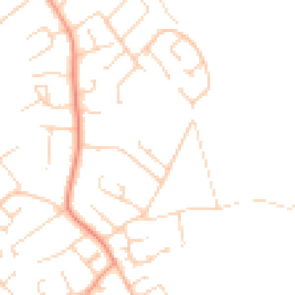 Daytime road noise heatmap for SO45 1FD
