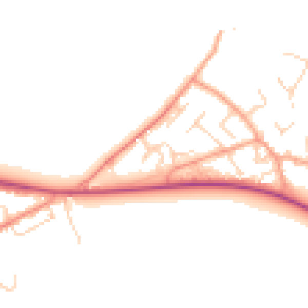 Daytime road noise heatmap for SO45 1FN