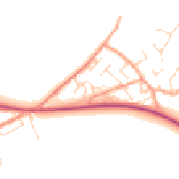Daytime road noise heatmap for SO45 1FP