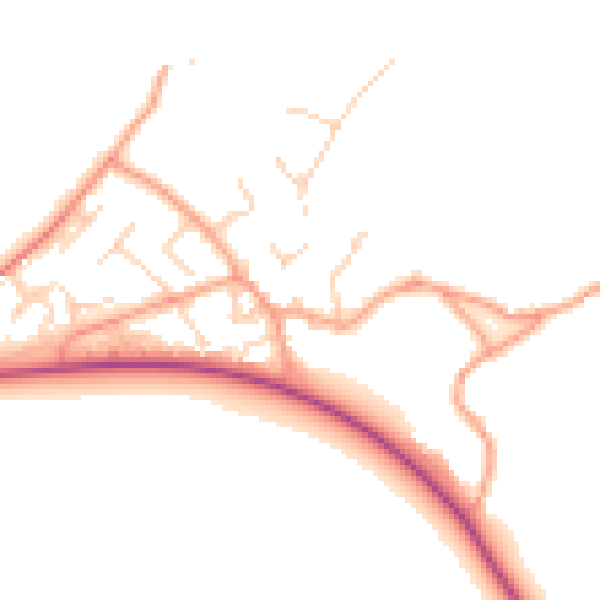 Daytime road noise heatmap for SO45 1FT