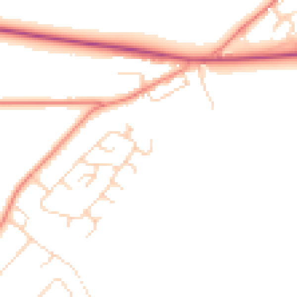 Daytime road noise heatmap for SO45 1RG