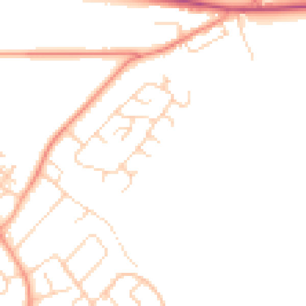 Daytime road noise heatmap for SO45 1RJ