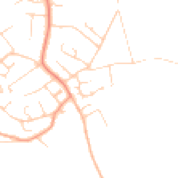 Daytime road noise heatmap for SO45 1SD