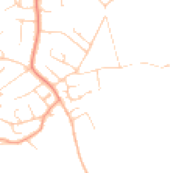 Daytime road noise heatmap for SO45 1SE