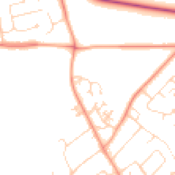 Daytime road noise heatmap for SO45 1SF