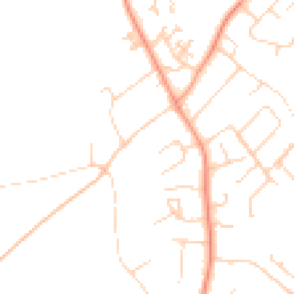 Daytime road noise heatmap for SO45 1SR