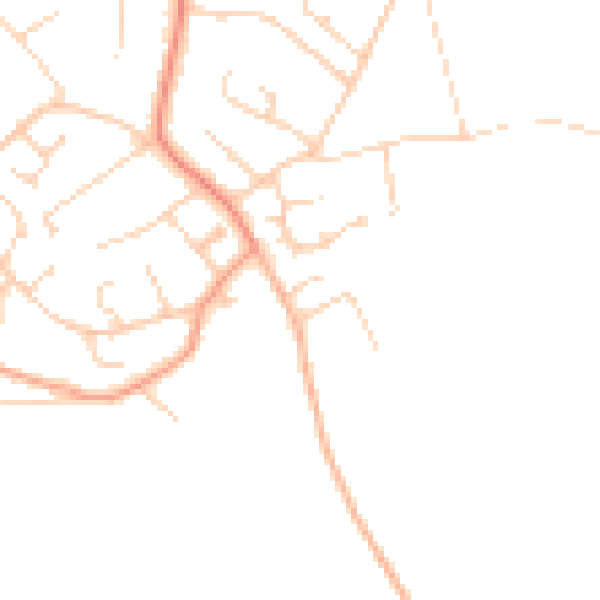 Daytime road noise heatmap for SO45 1SS
