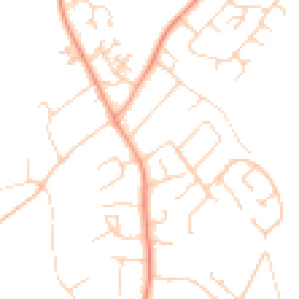 Daytime road noise heatmap for SO45 1UB