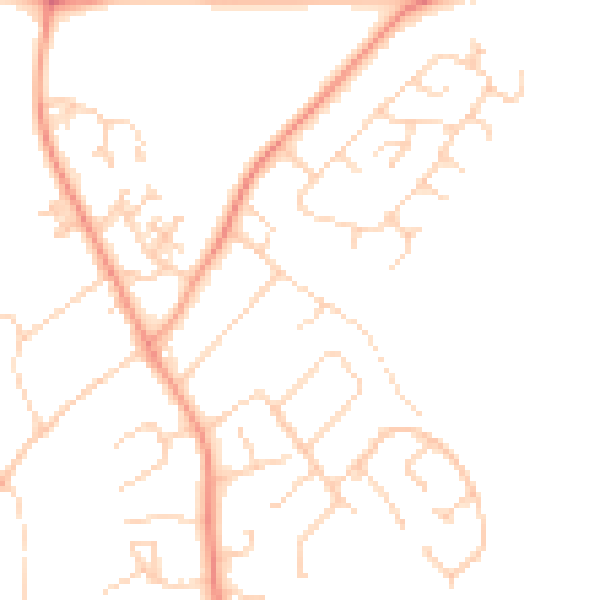 Daytime road noise heatmap for SO45 1WB