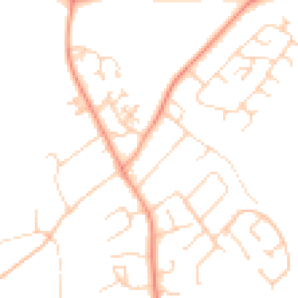 Daytime road noise heatmap for SO45 1WD