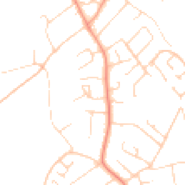 Daytime road noise heatmap for SO45 1WQ