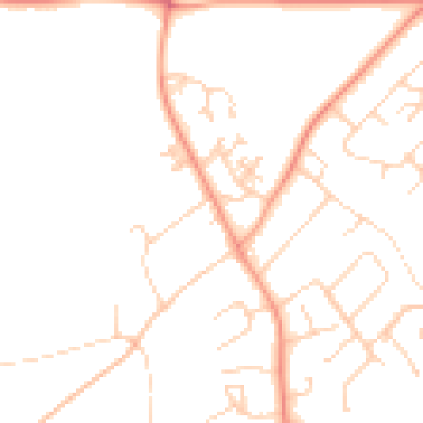 Daytime road noise heatmap for SO45 1XA