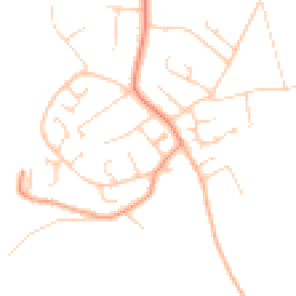 Daytime road noise heatmap for SO45 1XU