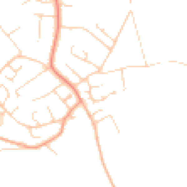 Daytime road noise heatmap for SO45 1XX