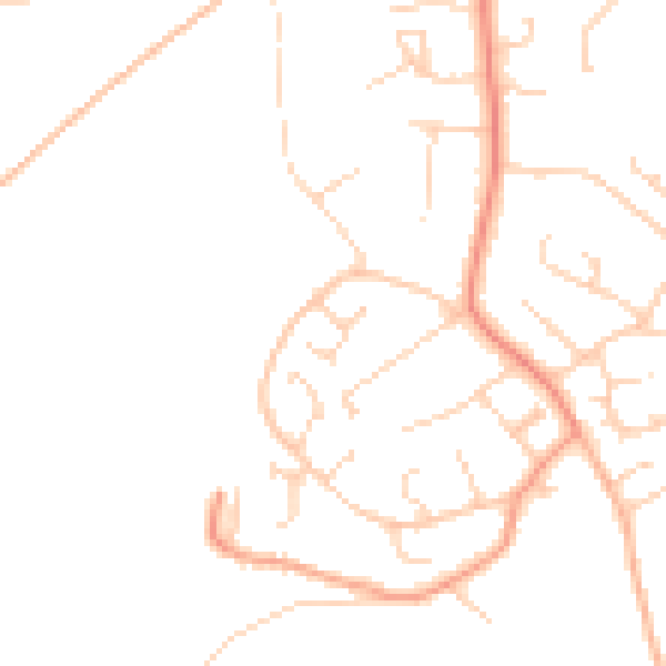 Daytime road noise heatmap for SO45 1ZP