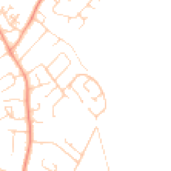 Daytime road noise heatmap for SO45 1ZY