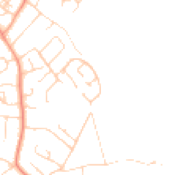Daytime road noise heatmap for SO45 1ZZ