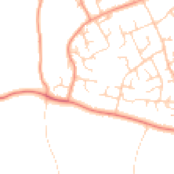 Daytime road noise heatmap for SO45 2FD