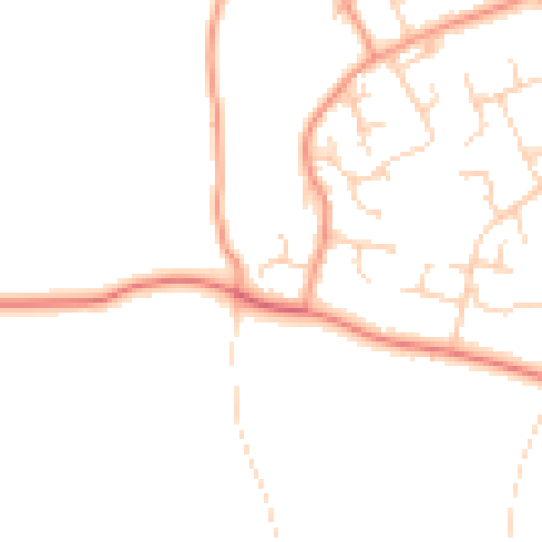 Daytime road noise heatmap for SO45 2FS