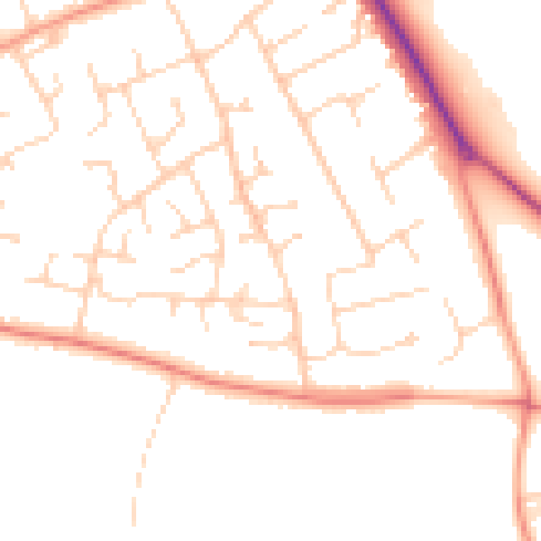 Daytime road noise heatmap for SO45 2GF