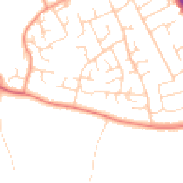 Daytime road noise heatmap for SO45 2HR